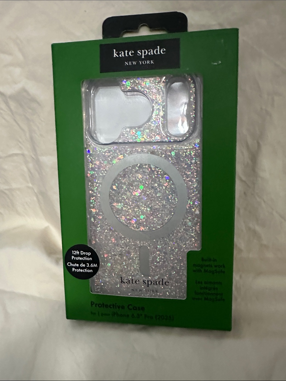 kate spade GlitterSmartMagSafe Phone Case - Iridescent Silver for iPhone 6.3”pro